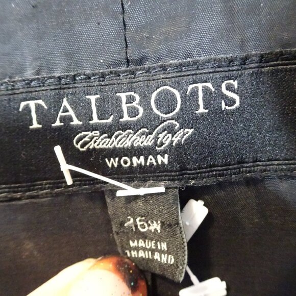 Talbots Blazer Jacket Women's 16W Black Lined 1-Button Wool Nylon Blend Career - Picture 3 of 5